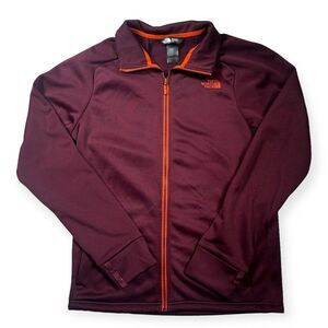 The North Face‎ full zip jacket Men's size S red  burgundy 100% polyester